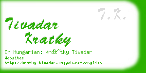 tivadar kratky business card